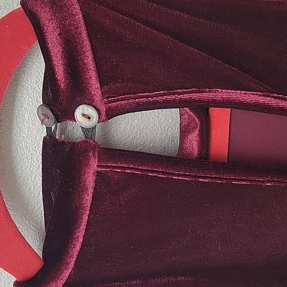 GREEN ENVELOPE Los Angeles Women's Maroon Velvet Sleeveless Mini Dress size XS - Picture 5 of 6